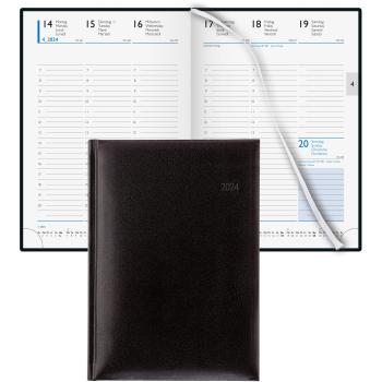 BIELLA Geschäftsagenda Budget 7 2024 09807020024U schwarz, 1W/2S, 14,5x20,5cm