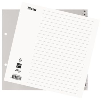 BIELLA Register PP grau A4 19642400U 24-teilig a-z teildeckend