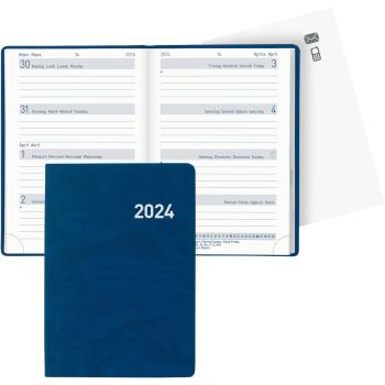 BIELLA Taschenagenda Mittelformat2024 22301050024U blau, 3½T/S, 7,6x11cm