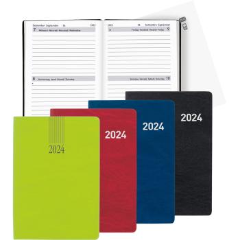 BIELLA Taschenagenda Tell 2024 23201050024U blau, 2T/S, 8,5x12,5cm