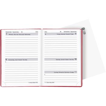 BIELLA Taschenagenda Tell 2024 23201450024U rot, 2T/S, 8,5x12,5cm