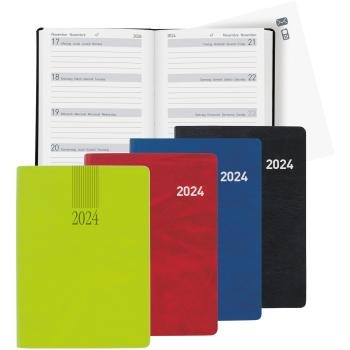 BIELLA Taschenagenda Memento 2024 25401020024U schwarz, 3½T/S, 10,1x14,2cm