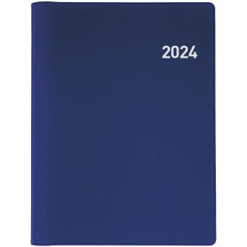 BIELLA Taschenagenda Rex Wire-O 2024 25773050024U blau, 1W/2S, 10,1x14,2cm