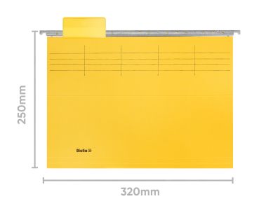 BIELLA Hängemappe 27125520U gelb 25 Stück