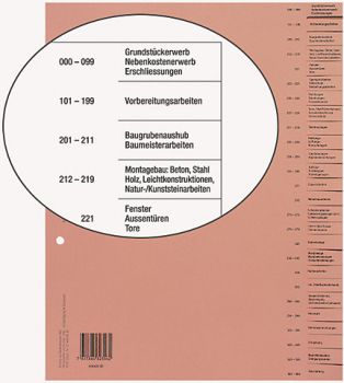 BIELLA Bauabrechnungsregister A4 46442690U 26-teilig, braun, deutsch