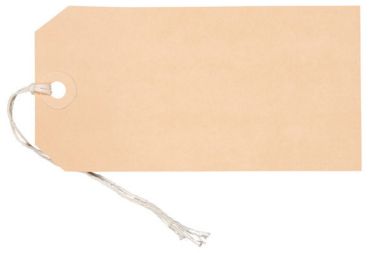 BIELLA Anhänge-Etiketten 65x130mm 56113000U braun 50 Stück