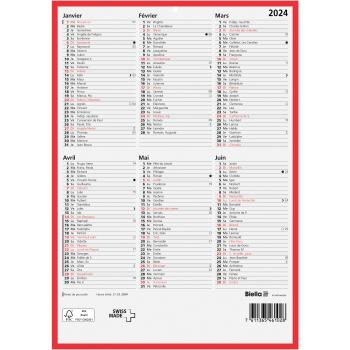 BIELLA Tafelkalender 2024 71407900024U ½J/S, 21x29,7cm, fr.