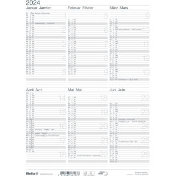 BIELLA Tafelkalender 2024 71607000024U ½J/S, 21x29,7cm, d/f