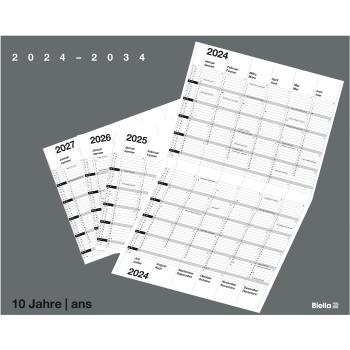 BIELLA 10-Jahreskalender Wire-O 2024 76418000025U 1J/2S, 30x24cm, d/f