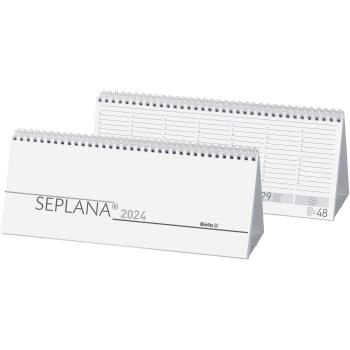 BIELLA Pultkalender Seplana Wire-2024 87161000024U 1W/2S, 29,8x11,7cm, d/f/i/e