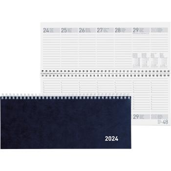 BIELLA Pultkalender Seplana Wire-2024 87371000024U blau, 1W/2S, 29,8x11,7cm