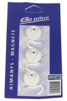 Booffice hakenmagnete 25mm pc 25 weiss, set à 3 stück - Booffice-pc-25-7640114622397-02.jpg