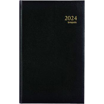 BREPOLS Agenda Saturnus Basic 2024 26.3.0007 1T/1S, schwarz 13.5 x 20.8cm