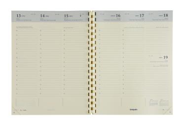 BREPOLS Agenda Timing Genova 2024 26.3.0059 schwarz, 1W/2S, 17x22cm