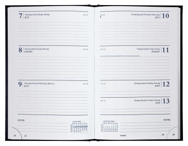 BREPOLS Agenda Saturnus 231 Lima 2024 26.3.0092 schwarz, 1W/2S, 13.5x21cm