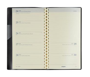 BREPOLS Agenda Notaplan Genova Pla2024 26.3.0164 schwarz, 1W/S, 9x16cm