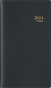 BREPOLS Agenda Notaplan Genova Pla2024 26.3.0164 schwarz, 1W/S, 9x16cm