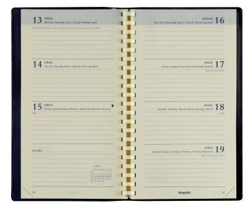 BREPOLS Agenda Interplan Genova Pl2024 26.3.0187 schwarz, 3½-T/S, 9x16cm