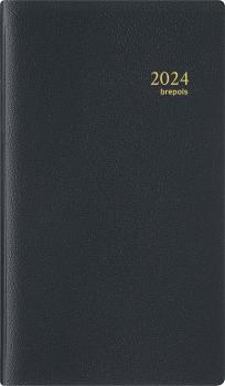 BREPOLS Agenda Interplan Genova Pl2024 26.3.0187 schwarz, 3½-T/S, 9x16cm