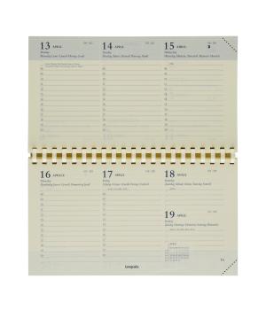 BREPOLS Agenda Omniplan Ersatz 2024 26.3.0228 chamois, 1W/2S, 9x16cm