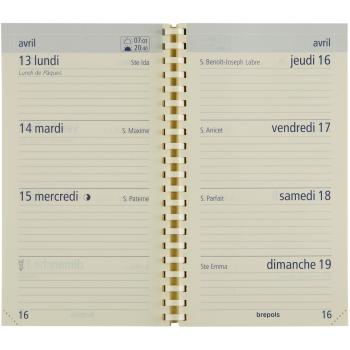 BREPOLS Agenda Optivisiom Trento 2024 26.3.1448 1W/2S, schwarz 9 x 16cm