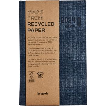 BREPOLS Agenda EcoDay Kazar 2024 26.3.1460 1T/1S, blau 13.3 x 20.8cm