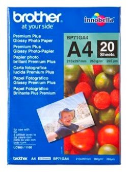 BROTHER Photo Paper glossy 260g A4 BP71-GA4 MFC-6490CW 20 Blatt