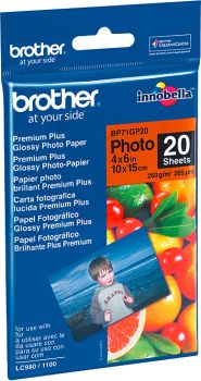 BROTHER Photo Paper glossy 260g A6 BP71-GP20 MFC-6490CW 20 Blatt