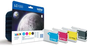 BROTHER Valuepack Tinte CMYBK LC-1000VALBP DCP-130C/MFC-240C 400 Seiten