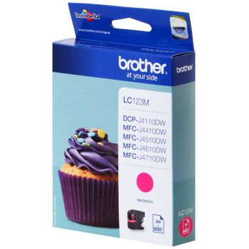 BROTHER Tintenpatrone magenta LC-123M DCP-J411ODW 600 Seiten