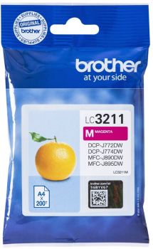 BROTHER Tintenpatrone magenta LC-3211M DCP-J774DW 200 Seiten