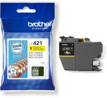 BROTHER Tintenpatrone yellow LC-421Y DCP-J1050 200 Seiten