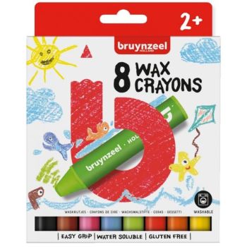 BRUYNZEEL Wachsmalkreide Kids 60131008 8 Farben