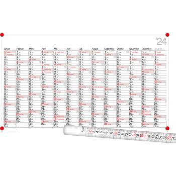 BÜHNER Ch Plakatkalender dt. 2024 PO13-CH-R-FSC 139x79cm