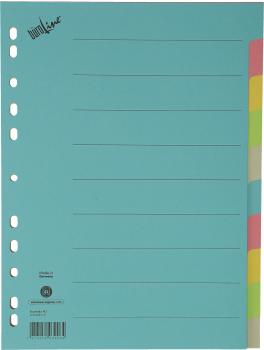 BÜROLINE Kartonregister bunt A4 40580 10-teilig