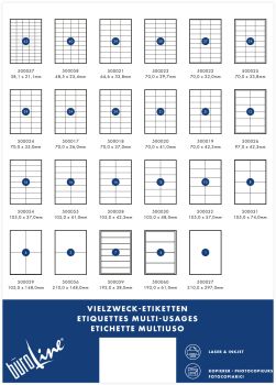 BÜROLINE Etiketten 70x36mm 500017 weiss 2400 Stück