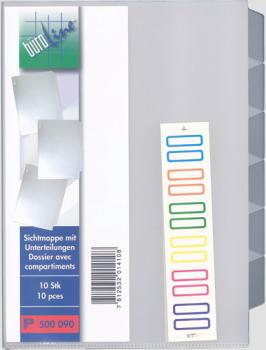 BÜROLINE Sichtmappen A4 500090 transparent 6 Fächer