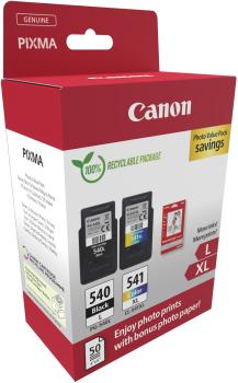 CANON Photo Value Pack L/XL CMYBK PGCL540/1 PIXMA MG2150 4x6 GP-501 50Bl.