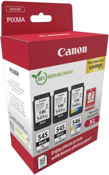 CANON Photo Value Pack XL BKCMY PGCL545/6 Pixma iP2850 4x6 GP-501 50Bl.