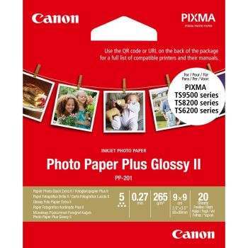 CANON Photo Paper Plus 265g 9x9cm PP201 9x9 InkJet glossy II 20 Blatt