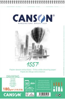 CANSON Skizzenpapier A4 31412A004 180g, weiss 30 Blatt