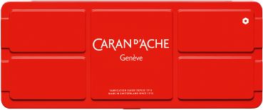 CARAN D'ACHE Deckfarbe Gouache 1000.308 7 Farben Deckweiss, Pinsel