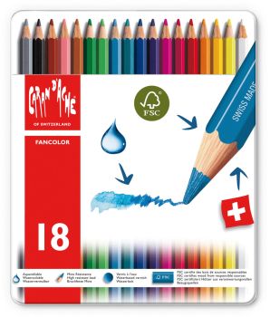 CARAN D'ACHE Farbstifte Fancolor 1288.318 18 Farben