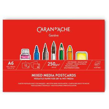 CARAN D'ACHE Postkartenblock A6 454.112 12 Blatt 250g/m2