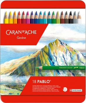 CARAN D'ACHE Farbstifte Pablo 666.318 18 Farben