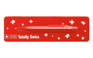 CARAN D'ACHE Kugelschreiber Totally Swiss 849.053 rot/weiss, mit Metalletui