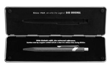 Caran d'ache kugelschreiber 849 original 849.069 aluminium, mit metalletui - Caran-dache-849.069-7610186039393-03.jpg