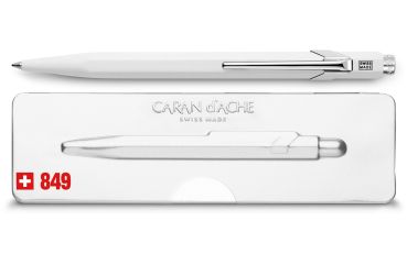 CARAN D'ACHE Kugelschreiber 849 Pop Line 849.502 weiss matt, mit Metalletui