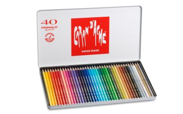 CARAN D'ACHE Farbstifte Prismalo 3mm 999.340 ass. in Metallsch. 40 Stück