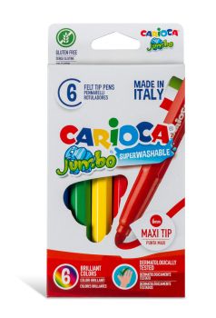 CARIOCA Fasermaler Jumbo Box 6mm 40568 6 Stück